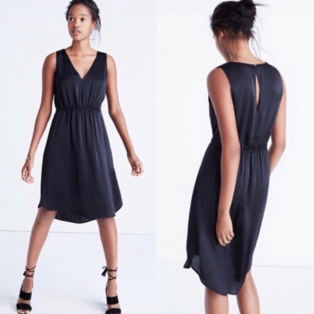 Madewell Night Out High Low Dress Black Size 12